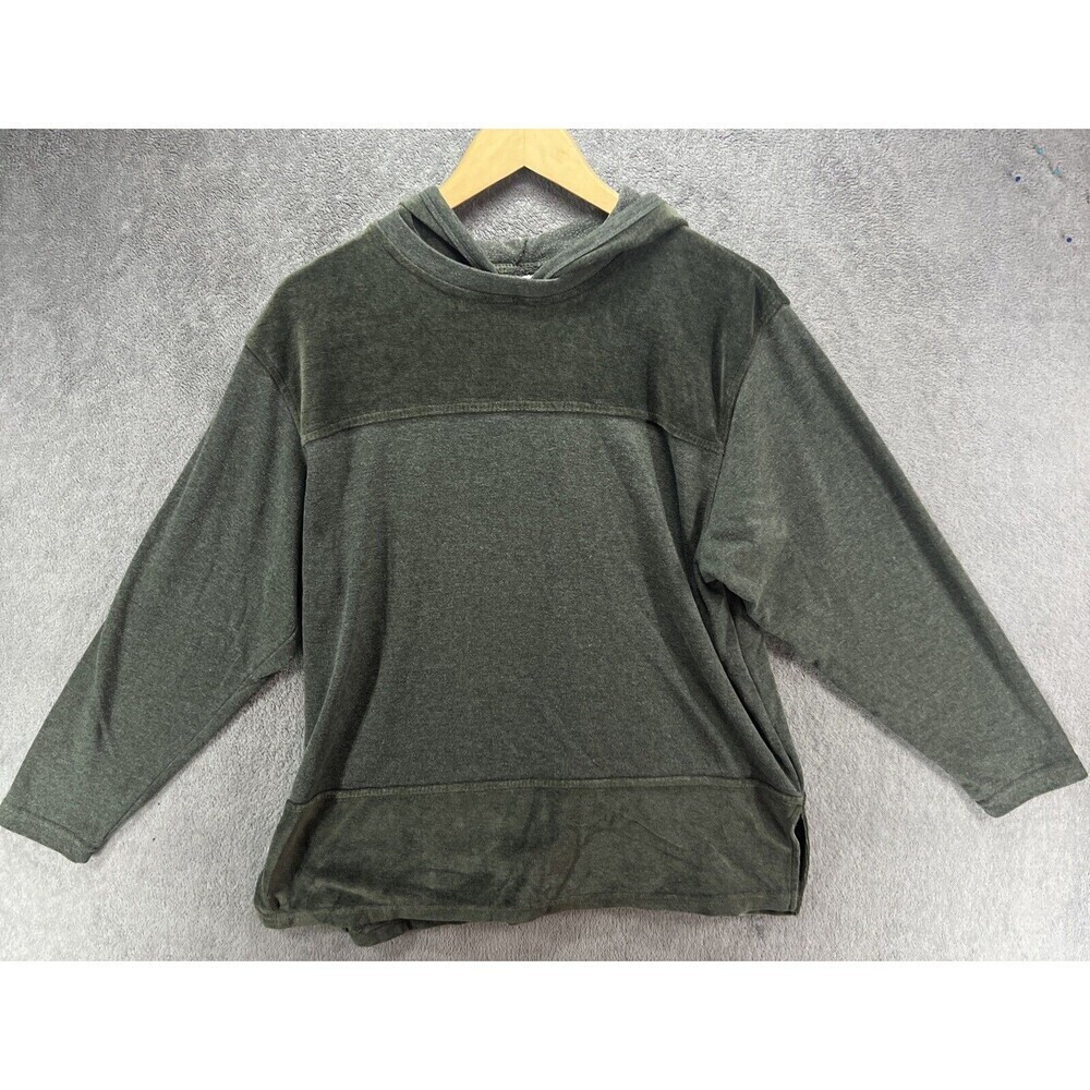 Fashion Bug Women's Green Hooded Pullover Sweatshirt Size M Super Comfy warm